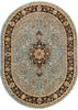 Medallion Kashan Light Blue Traditional Rug