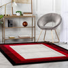 Arian Border Textured Red Rug