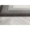 Arian Border Textured Grey Rug