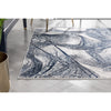 Gillian Abstract Distressed Blue Rug