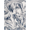 Fay Abstract Distressed Blue Rug