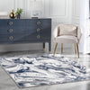 Fay Abstract Distressed Blue Rug