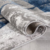 Allegra Abstract Distressed Blue Rug
