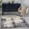 Allegra Abstract Distressed Grey Rug