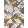 Nikita Geometric Distressed Yellow Rug