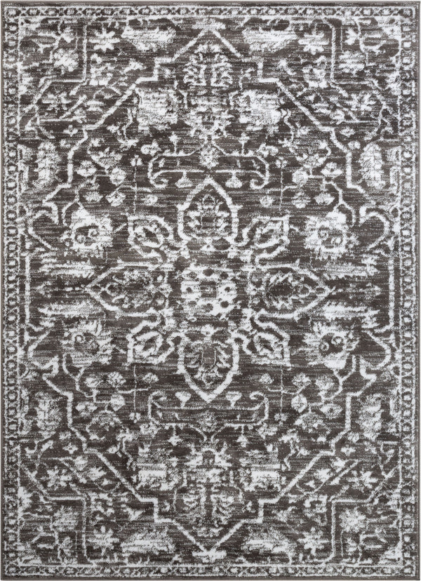 Disa Vintage Medallion Grey Soft Rug By Chill Rugs