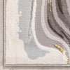 Beckley Abstract Painsplash Ivory Glam Rug