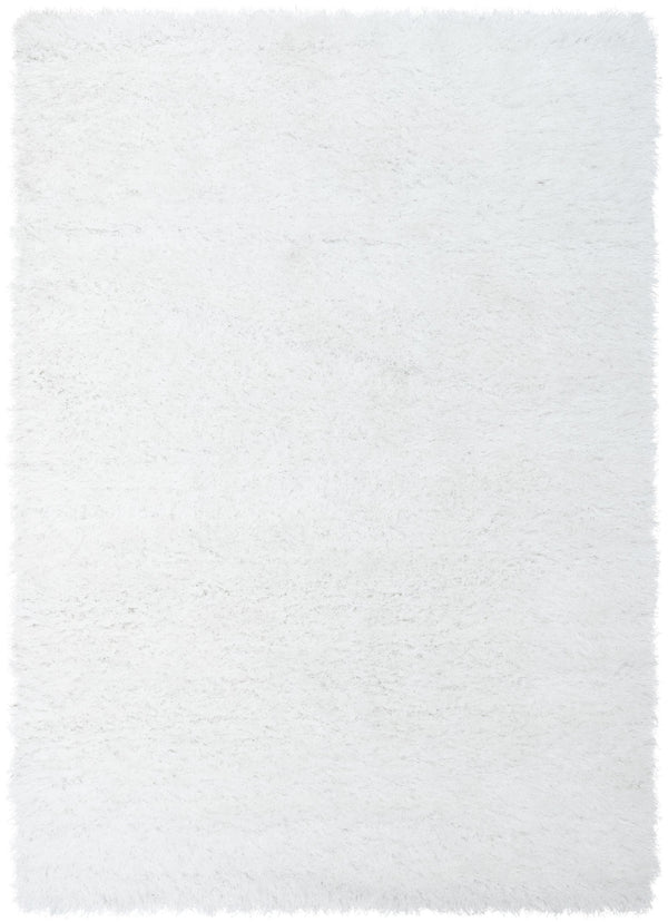 Chie Glam Solid Ultra-Soft White Shag Rug