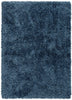 Chie Glam Solid Ultra-Soft Indigo Blue Shag Rug