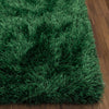 Chie Glam Solid Ultra-Soft Green Shag Rug