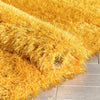 Chie Solid Glam Shag Yellow Rug