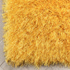 Chie Solid Glam Shag Yellow Rug