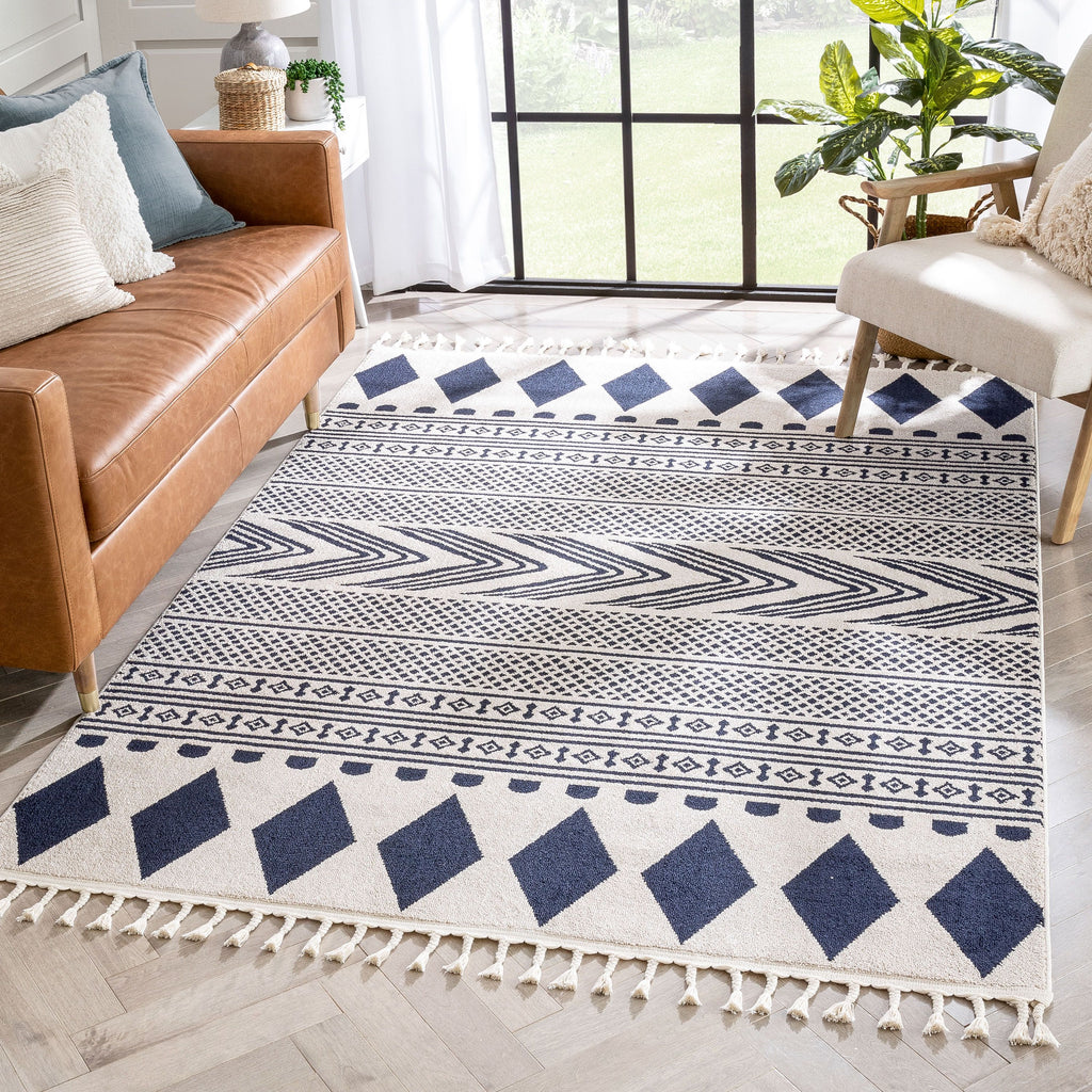 Cruce Tribal Moroccan Geometric Grey store Kilim-Style Rug