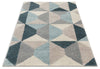 Zeke Blue Mid-Century Modern Geometric Rug