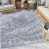 Khalo Tribal Navy Blue Indoor Outdoor Flat-Weave Rug