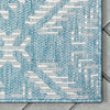 Khalo Tribal Teal Blue Indoor Outdoor Flat-Weave Rug