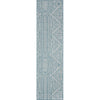 Khalo Tribal Teal Blue Indoor Outdoor Flat-Weave Rug