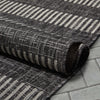 Stria Tribal Black Indoor Outdoor Flat-Weave Rug