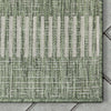 Stria Tribal Green Indoor Outdoor Flat-Weave Rug