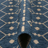 Nord Moroccan Tribal Indoor Outdoor Blue Flat-Weave Rug