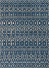 Nord Moroccan Tribal Indoor Outdoor Blue Flat-Weave Rug