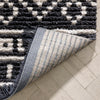 Nokomis Tribal Diamond Pattern Grey Textured Pile Rug