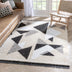 Etenia Tribal Abstract Pattern Grey Textured Pile Rug