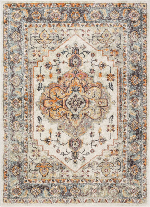 Carno Bohemian Eclectic Beige Vintage Rug