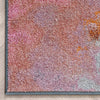 Petal Modern Abstract Paintsplash Distressed Blue Pink Rug