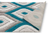 Malibu Blue Modern 3D Textured Shag Rug