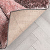 Luz Geometric Modern Carved Blush Shag High-Low Rug