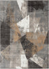 Kye Abstract Geometric Modern Grey Rust Rug