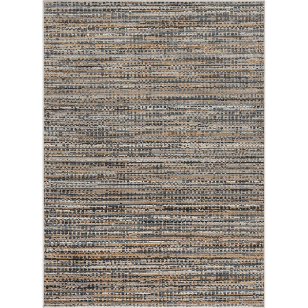 Zia Striation Modern Abstract Grey Beige Rug