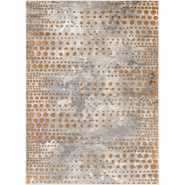 Elyse Abstract Modern Dots Grey Rug